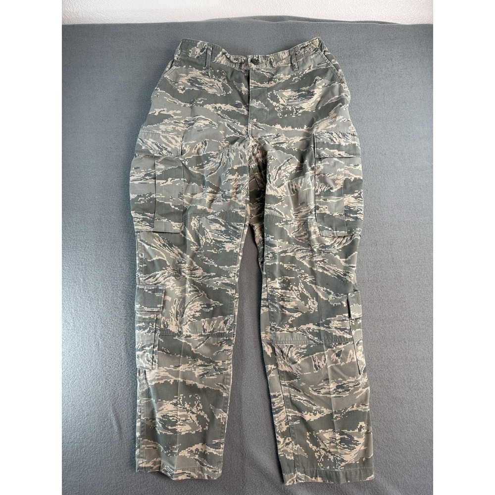 US Air Force Gray Camo Cargo Pants Mens 34S Regular Fit Workwear Outdoor